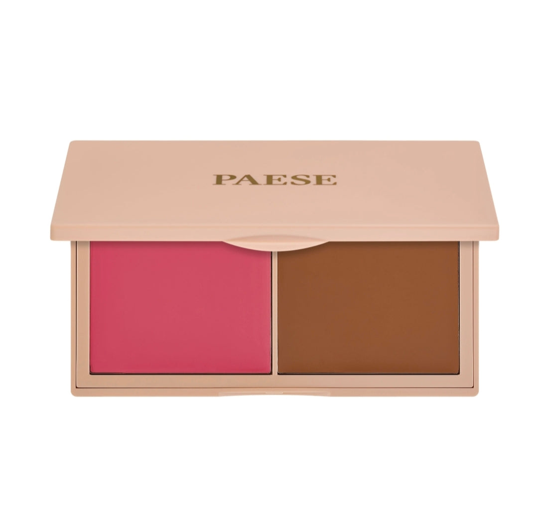 Colorete y bronceador. Paleta facial Kiss My Cheeks- Paese